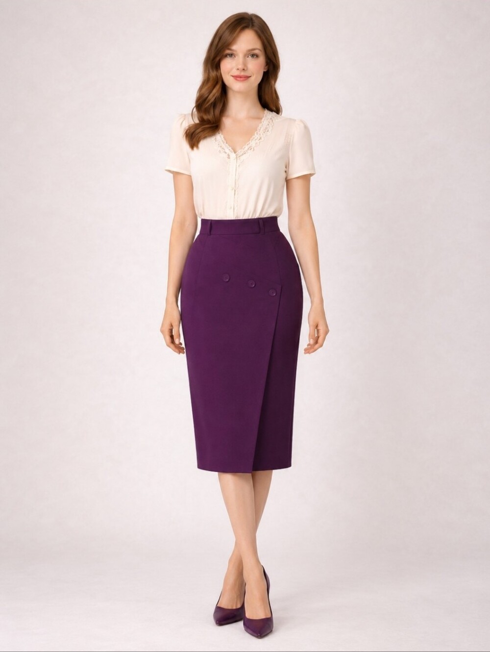 Barco Sport |  50's Vintage Wool Tailored Pencil Skirt